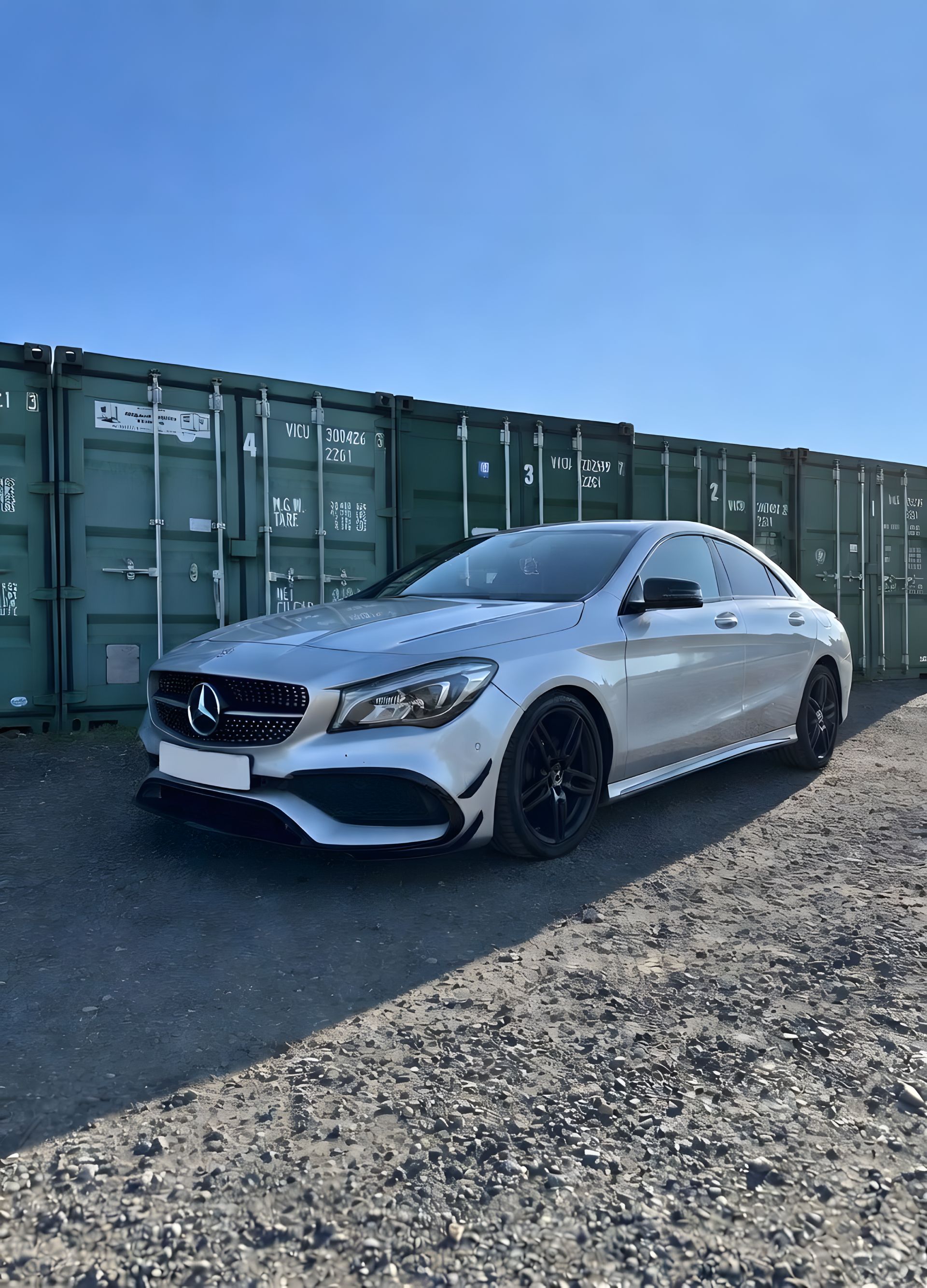 Mercedes CLA Class Stellar Grey four-door coupe available for hire in Berkshire